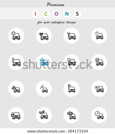 Car service vector icons for web sites and user interface