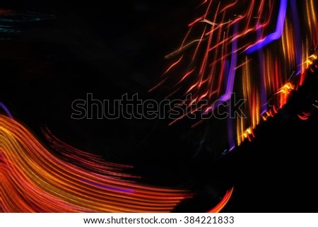 disco lights synth wave retrowave Night colors of the amusement park lights moving, light trails, slow shutter-speed