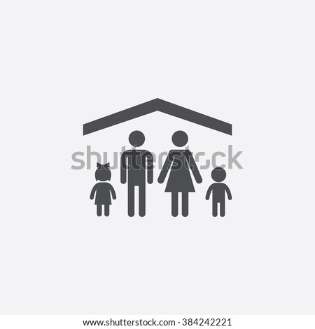 Vector family insurance Icon