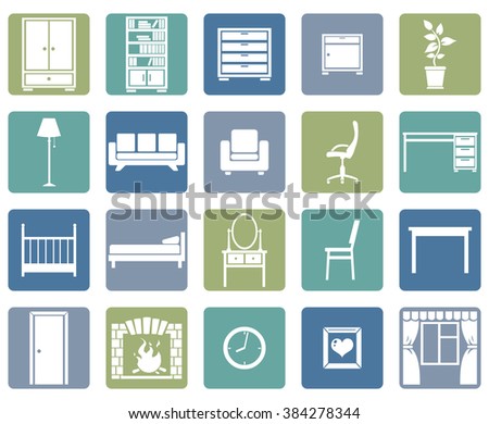 Vector Set of Furniture Icons