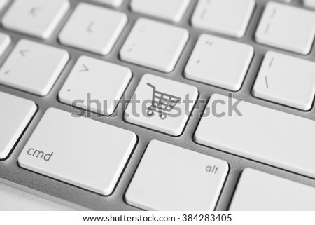 Gray shop button on keyboard