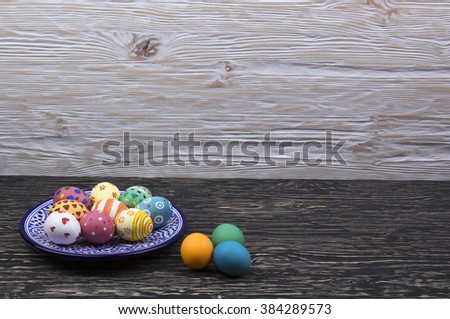 plate with Easter eggs
