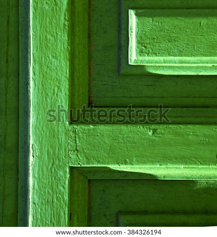 lanzarote abstract door wood in the green spain