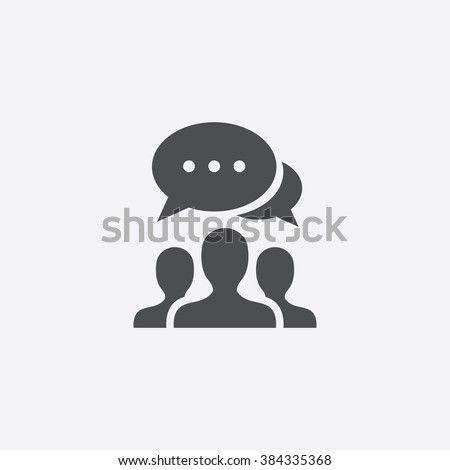 Vector team discussion Icon Royalty-Free Stock Photo #384335368