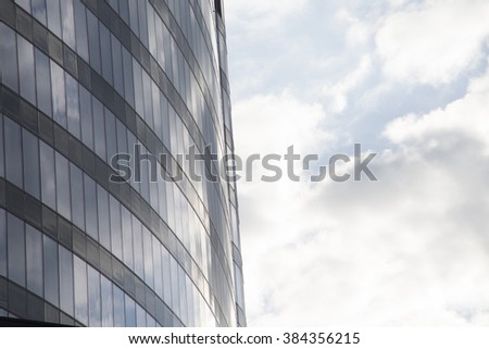office building against blue sky