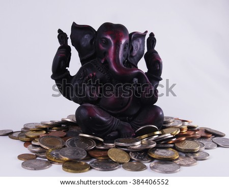 god ganesh with offerings