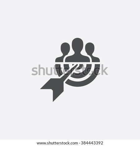 Vector team target Icon Royalty-Free Stock Photo #384443392