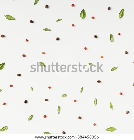 Colourful bright pattern made of natural things. Royalty-Free Stock Photo #384458056