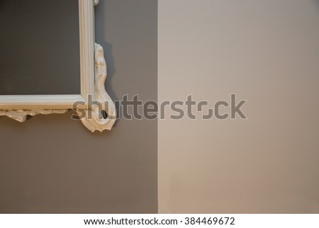 white rustic wooden mirror