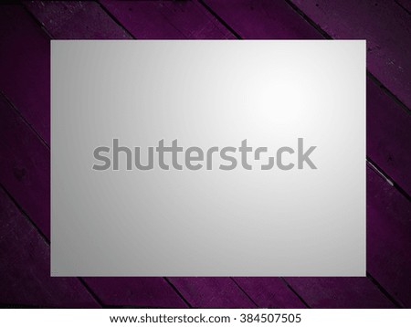 purple Wood frame isolated on white