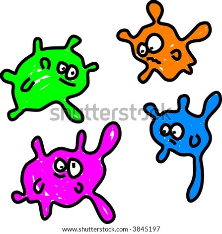 colourful bacteria buddies