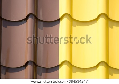 Zinc roofing colors brown and yellow.