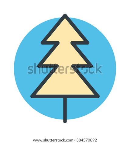 Pine Tree Colored Vector Icon