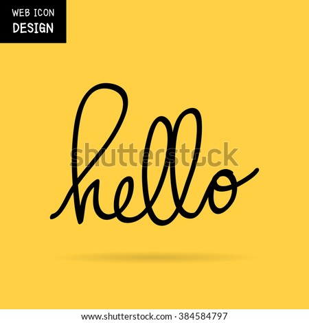 Vector Hello. Lettering. Calligraphy Great For Any Use.