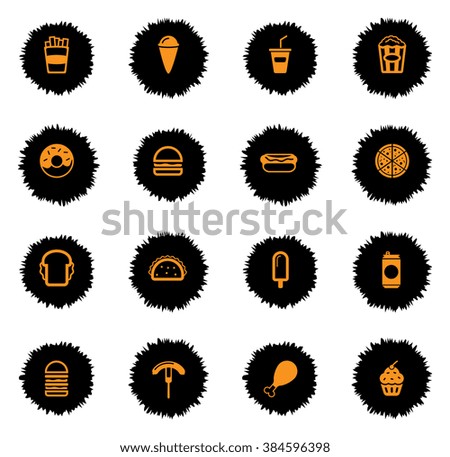 Fast food  vector icons for web sites and user interface