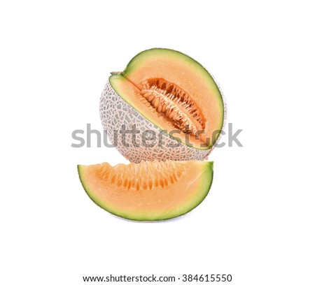 Honeydew Melon/A Juicy melon/A juicy honeydew melon from Japan on a white background. Shot in studio.