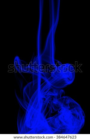 Abstract blue smoke background.