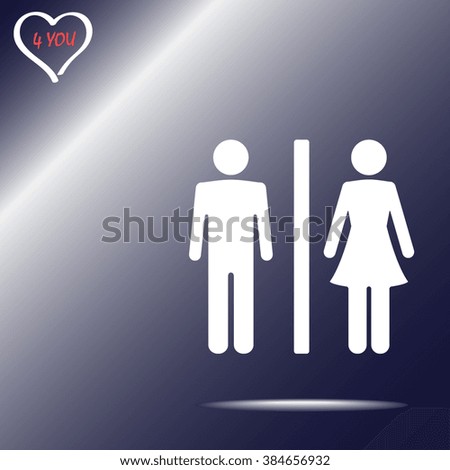 Male and Female sign icon, vector illustration. Flat design style