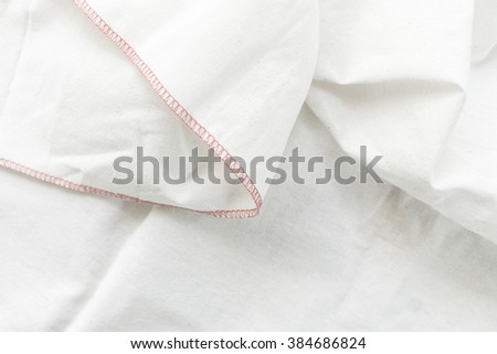 White fabric with wrinkle texture background