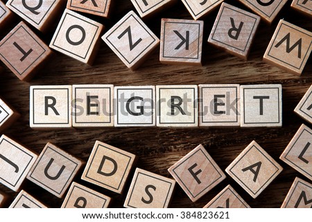 the word of REGRET on building blocks concept