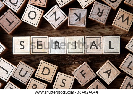 the word of SERIAL on building blocks concept