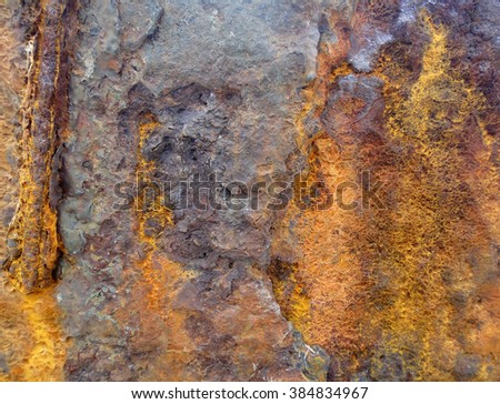 The surface of rusty metal                               