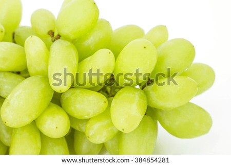 green grape diet fruit organic on white background