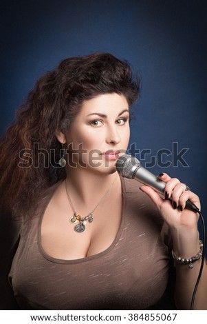 Girl with a microphone