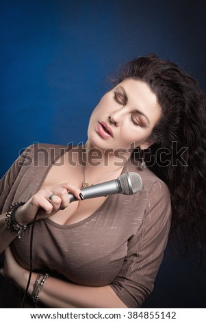 Girl with a microphone