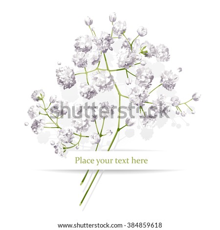 Vintage little white flowers bouquet for Valentine's Day, wedding, sales and other events painted in watercolor style Royalty-Free Stock Photo #384859618