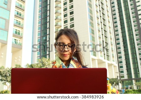 Working outside - Stock Image.