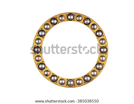 Old and dirty ball bearing, isolated on white background