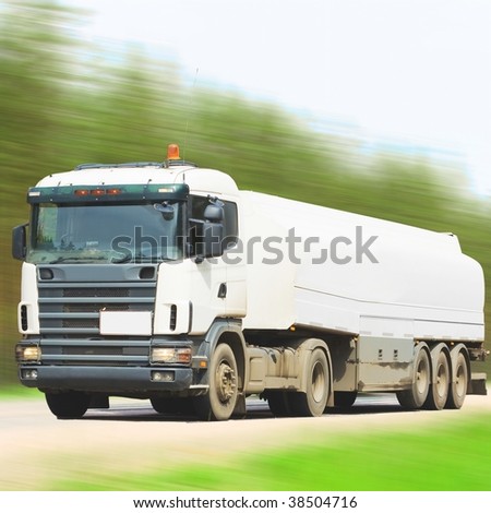 Pure blank tanker truck