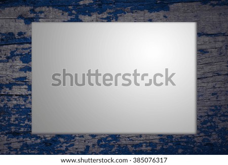 blue Wood frame isolated on white