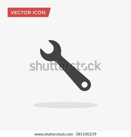 Wrench Icon in trendy flat style isolated on grey background. Spanner symbol for your web design, logo, UI. Vector illustration, EPS10.