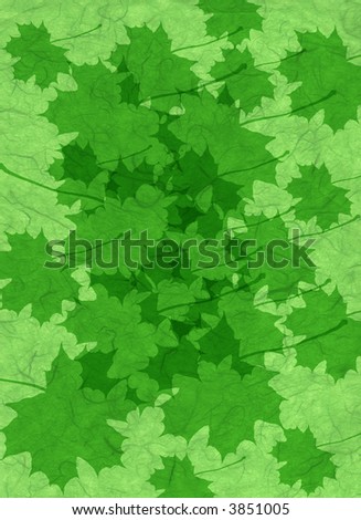 leaves in green