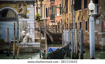 Italy,Venice,palazzo Salviati (Dorsoduro) Royalty-Free Stock Photo #385114642