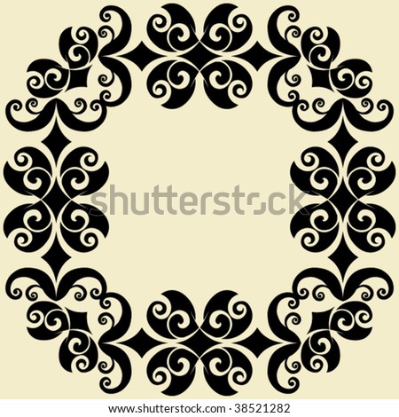 abstract baroque decoration, vector image