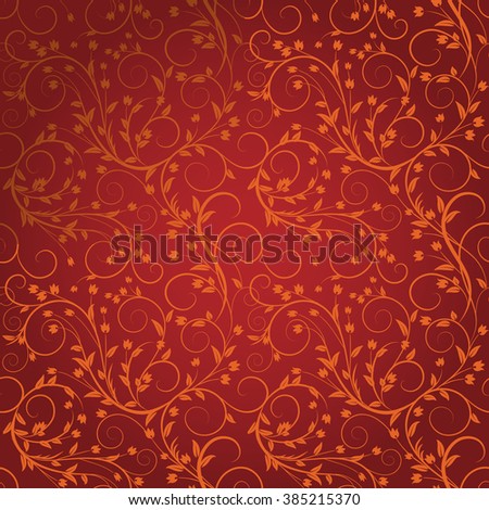 Abstract floral vector graphic seamless red background. eps-8