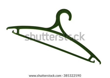 Hanger for clothes on white background