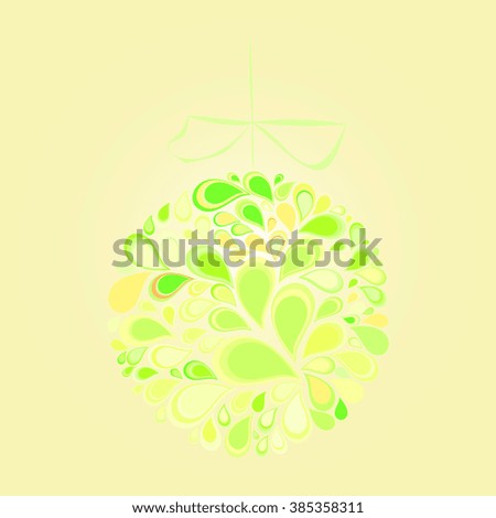abstract ball with bow,vector illustration