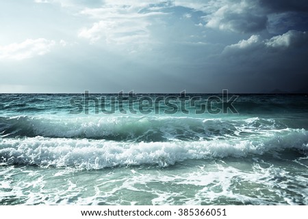 waves at Seychelles beach