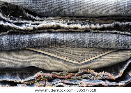 Blue Jeans Denim background texture.