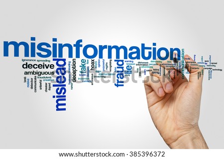 Misinformation concept word cloud background Royalty-Free Stock Photo #385396372