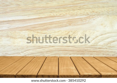 empty wooden table with wood texture background