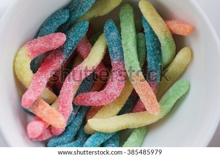 Colourful sweets or candy for children's party