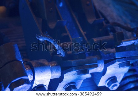 photo of the historic machines in macro photography, detail,the color of the object obtained by lighting in the shooting phase and not in the post-production