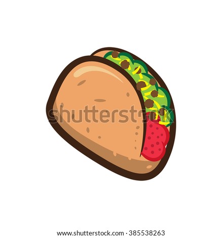 taco isolated on white background