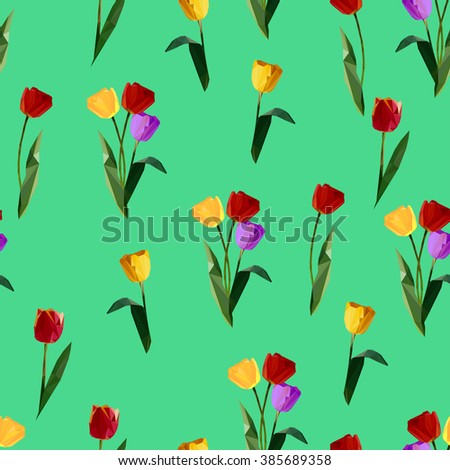 background flowers tulip seamless