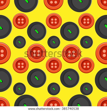 Seamless pattern with red black color buttons